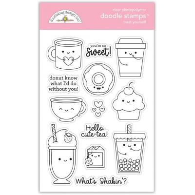 Doodlebugs Lots Of Love Clear Stamps - Treat Yourself